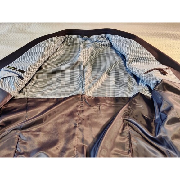 Haggar Men's Tailored Fit In Motion Blazer, 44 Long, Midnight Blue, HJ10337 NWT - Picture 10 of 16